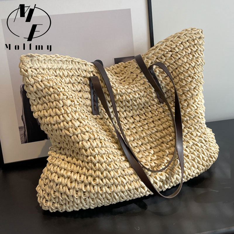 Luxury Bags For Summer - Bolsos de mano tejidos de paja,