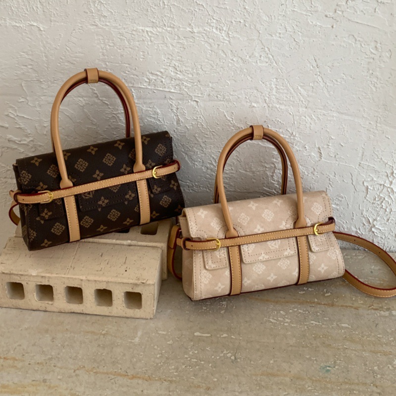 Tote Bag Leather Monogram - Bolso Mini Tote Clásico Vintage con