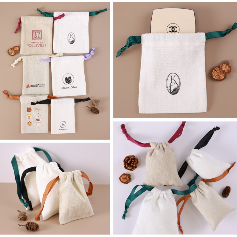 Bolsa con cordón de lona en es - Luxury Bags Logo reseña y precio