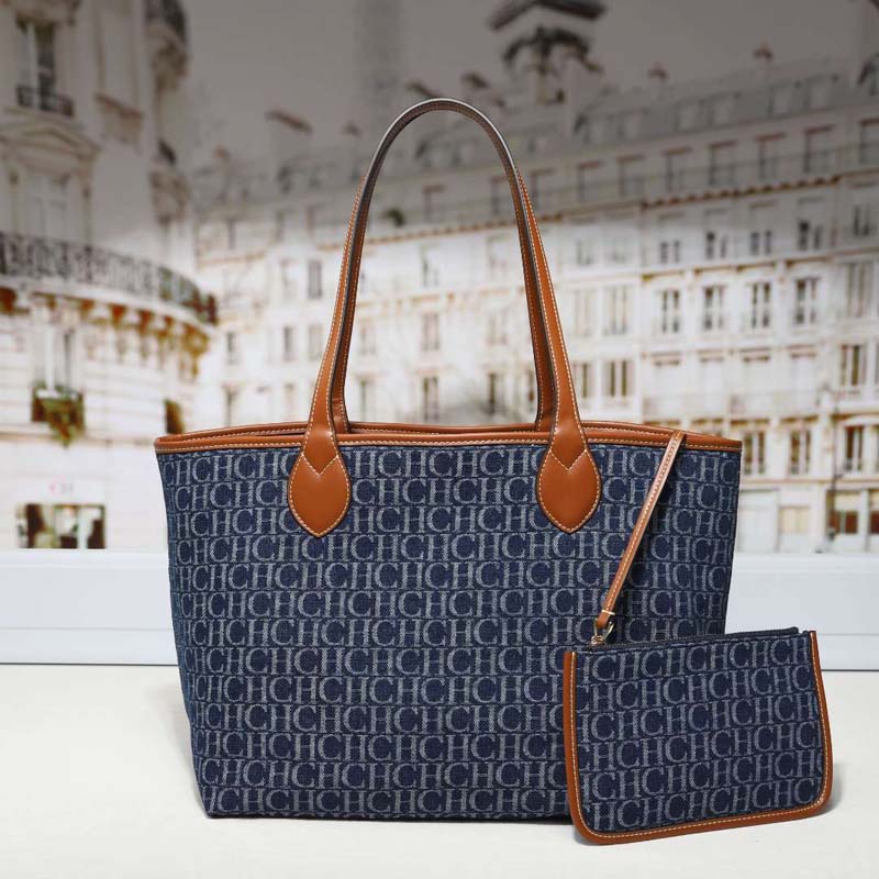 Bolso tote de mezclilla con mo - Tote Bag Leather Monogram reseña y precio