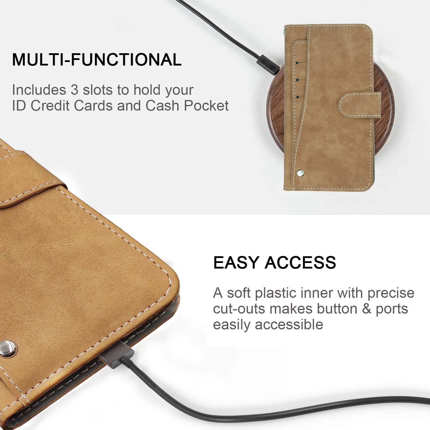 Funda de Cuero Vintage para Bl - Luxury Bags Logo reseña y precio