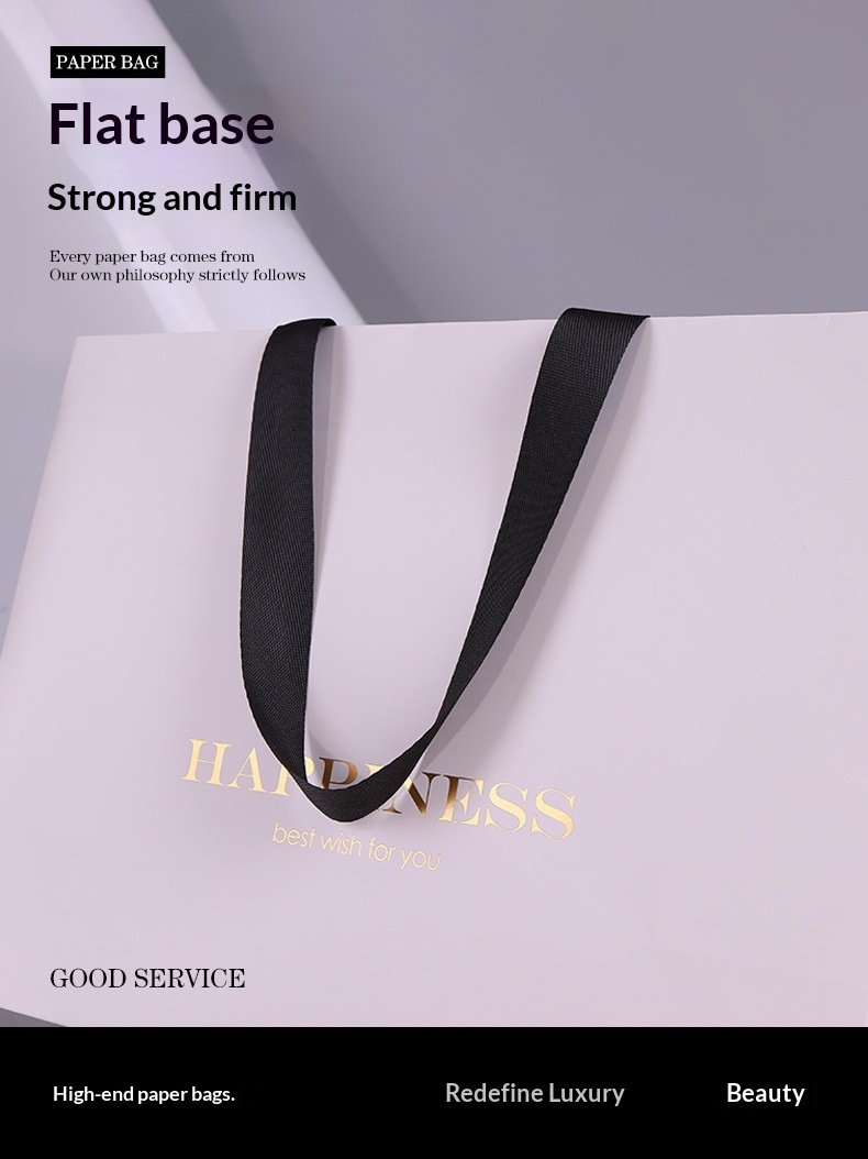 Bolsas de Papel Cartón Blanco  - Luxury Bags Logo reseña y precio