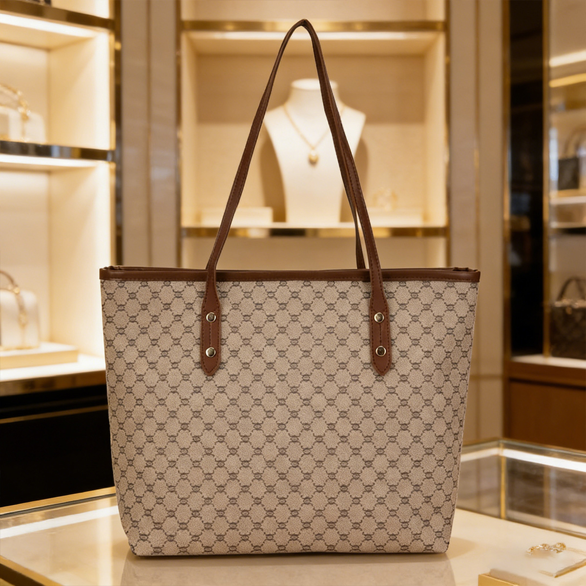 Bolso Tote de Lujo Vintage par - Tote Bag Leather Monogram reseña y precio