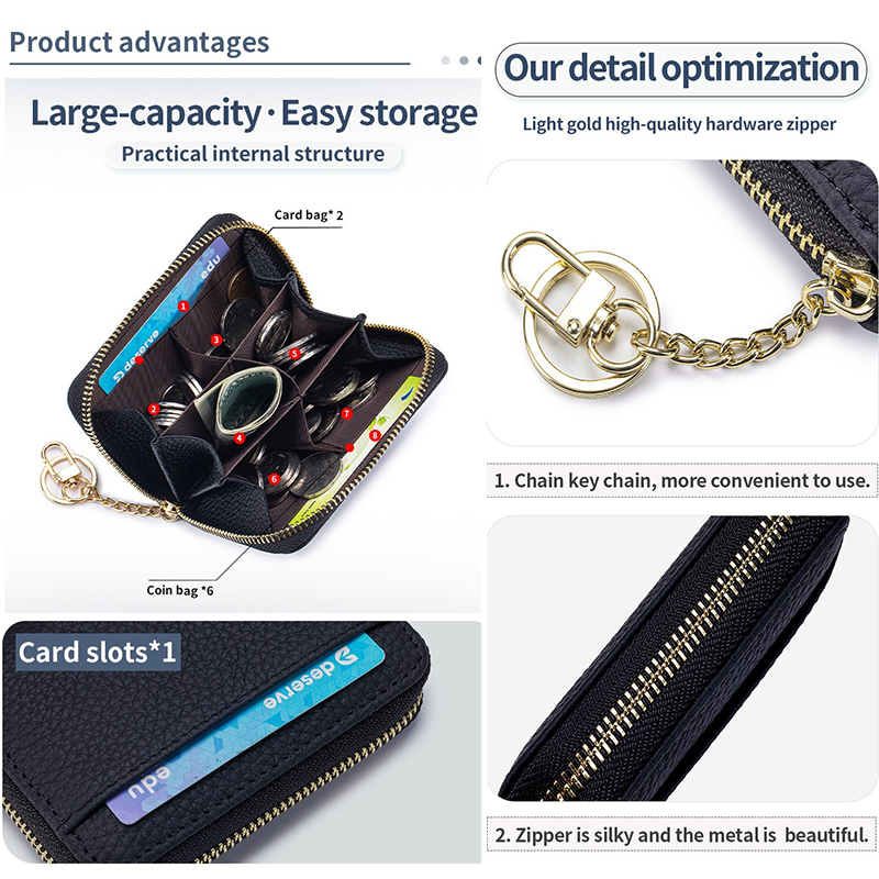 Tarjeteros de lujo de cuero ge - Luxury Bags Made In China reseña y precio